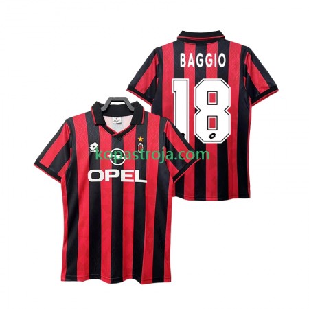 Billiga Fotbollströjor AC Milan BAGGIO 18 1995 Retro Hemma tröja 1996 Kortärmad